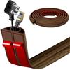 AnkekolyStar Canalina Passacavi Pavimento Adesiva | Protezione Cavi Flessibile in PVC Antiscivolo Per Ufficio, Casa (Legno affumicato, 2cm x 1m)