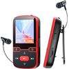 PINHUI 64 GB Lettore MP3 con Bluetooth 5.3, Music Clip Sport, schermo TFT da 1,5". | Solo 28 g di luce con clip per lo sport, radio FM, registrazione vocale, ripetizione casuale e di brano, pulsanti fisici