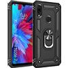 LXHGrowH Cover per Xiaomi Redmi Note 7 / Note 7 Pro Militare Antiurto, Nero | Custodia Militare Shockproof Protezione Silicone Bumper e Back Anti-graffio Protettiva Armor, con 360° Magnetica Supporto