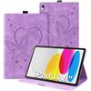 Auslbin Cover Compatibile con iPad 11 Generazione A16 11 Pollici 2025/iPad 10 Generazione 10,9 Pollici 2022 PU Custodia di Tablet con Funzione Stand Anti-Fall Flip Tab Cover, Viola