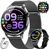 LIGE Smartwatch Donna, Display AMOLED 1,32" Ultra-sottile, Chiamate Bluetooth, IP68 Impermeabile, 116 Modalità Sport, Monitoraggio del Ciclo/Frequenza Cardiaca e Sonno, 2 Cinturini + 2 Cavi Inclusi, FV23-F