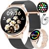 LIGE Smartwatch Donna, Display AMOLED 1,32" Ultra-sottile, Chiamate Bluetooth, IP68 Impermeabile, 116 Modalità Sport, Monitoraggio del Ciclo/Frequenza Cardiaca e Sonno, 2 Cinturini & 2 Cavi Inclusi