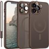 SouliGo Cover per iPhone 13 Pro Max Compatibile con MagSafe Marrone | Magnetica Cover Custodia per iPhone 13 Pro Max Traslucida Opaca Posteriore Antiurto Protettiva Resistente ai Graffi