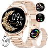 LIGE Smartwatch Donna, Display AMOLED 1,32" Ultra-sottile, Chiamate Bluetooth, IP68 Impermeabile, 116 Modalità Sport, Monitoraggio del Ciclo/Frequenza Cardiaca e Sonno, 2 Cinturini + 2 Cavi Inclusi, FV23-A