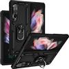 LXHGrowH Cover per Samsung Galaxy Z Fold 3 Militare Grade Antiurto, Nero | Custodia Militare Shockproof Protezione Silicone Bumper e Back Anti-graffio Protettiva Armor, con 360° Magnetica Supporto