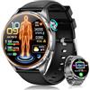 RUXINGX Smartwatch Uomo, Pressione Sanguigna, ECG/HRV, 1,45" AMOLED Display, Grigio | Orologio Fitness, 30s Micro Check, 24H Sonno/Frequenza Cardiaca/SpO₂, AI, 70+ Sport, 5ATM, SOS & Chiamate, per Android & iOS