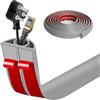 AnkekolyStar Canalina Passacavi Pavimento Adesiva | Protezione Cavi Flessibile in PVC Antiscivolo Per Ufficio, Casa (Grigio, 2cm x 1m)