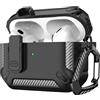 Wanme Custodia per AirPods Pro 2nd /1st Generation con Clip di Bloccaggio Sicuro, Cover Pop-up Automatica, Protettiva Militare Copertura Rigida Antiurto per AirPods Pro 2
