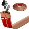 AnkekolyStar Canalina Passacavi Pavimento Adesiva | Protezione Cavi Flessibile in PVC Antiscivolo Per Ufficio, Casa (Marrone chiaro, 2cm x 1m)