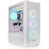 THERMALTAKE Case THERMALTAKE S380 TG ARGB Snow White Midi-Tower Bianco