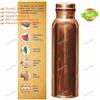 Fatto a mano Vaso per bottiglie d'acqua in rame puro benefici per la salute ayurvedica
