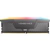 CORSAIR VENGEANCE RGB RS DDR5 16 GB (1 x 16GB) fino a 6000MHz RAM AMD Intel | Memoria per PC da Gaming, Compatibile con AMD EXPO e Intel XMP 3.0, CL38, Grigia, CMG16GX5M1D6000Z38