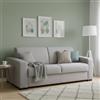 Dmora Talamo Italia - Divano letto 2 posti Aleida, Sofà Soggiorno con apertura girevole, Tessuto imbottito, Braccioli standard, 100% Made in Italy, Cm 180x95h90, Grigio