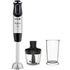 Moulinex DD6578 Quickchef 2in1 Frullatore a Immersione, 1000 W, Mixer con Tecnologia Powelix e 10 velocità, 2 Accessori, Bicchiere 800 ml e Tritatutto 500 ml, Lame in Acciaio Inossidabile