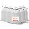 VEVOR Sacchi da Giardino 300 Confezioni da 40 x 66 cm con Lacci, Carico di 22,6 kg, in Polipropilene Intrecciato, Resistenti agli Strappi e ai Raggi UV per Barriera di Protezione dalle Inondazioni