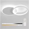 Osairous Plafoniera LED Soffitto Dimmerabile, 40W 5600LM Lampadario LED Soffitto con Telecomando 3000K-6500K, Rotondo Plafoniere Camera da Letto Moderna per Cucina Soggiorno Corridoio, 50CM