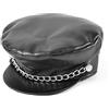 Bristol Novelty BH159 - Accessorio per la testa, stile punk, 1 pezzo, nero, taglia unica, in pelle per adulti, da uomo