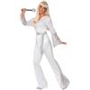 SMIFFYS Costume Donna Disco anni '70 con parte superiore, pantaloni e cinta