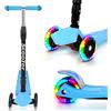 Tubiaz Monopattino per Bambini, scooter a tre ruote con ruote illuminate a LED, 4 Level scooter per bambini regolabile in altezza, max 50 kg, per scooter per bambini da 3-14 anni
