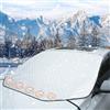 Autreykorn Copri Parabrezza Auto Ghiaccio 193x157x126 cm, 5 Magneti, Copertura Parabrezza Auto Pieghevole Contro Neve, Ghiaccio, Brina, Polvere, Sole con Sacchetto di Stoccaggio