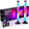 MIWATT 32CM 360° RGB Light Bar LED TV Backlight con DIY Music Sync Modes Smart Bluetooth Control, 8 Scene Modes Color Light Bar per la decorazione della stanza, il gioco, PC, TV