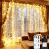 MAGGIFT - Ghirlanda luminosa con tenda, 2×2 m, 252 LED, per interni ed esterni, con timer/telecomando/8 modalità/regolabile, decorazione natalizia per interni ed esterni, tenda luminosa per giardino
