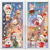Joyoldelf Vetrofanie Natalizie per Finestre - 9 Fogli Adesivi Finestre di Natale Carini,Addobbi Natale Decorazioni Casa Bella Sticker Natalizi PVC Rimovibile Decorazione Fiocchi di Neve,Renne,Gatti