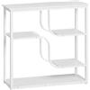 HOOBRO Consolle da Ingresso 5 Ripiani, Tavolo da Divano Industriale, Design Stretto per Corridoio, Struttura in Metallo e Pannello Effetto Legno, Bianco EWW69XG01