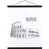 Ywlake Fasce per Poster, Asta per Poster, Fasce Magnetiche in Legno per Appendere Poster, Asta per Immagini, Cornice, 50 x 75, 50 x 70, 50 x 100 cm (Nero, 50 cm)