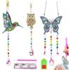 Yolistar 3 Pezzi Kit per la Pittura in 5d, Regali Bambina 6 7 8 9 10 11 Anni, Regali di Compleanno Soddisfatti, Regali Bambina, per Finestra Decorazione Giardino Casa, per Bambini Principianti Adulti