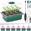 Idealife Vassoi per La Germinazione con Luce A Spettro Completo, 6 Pezzi | Vassoi per Semi Kit, Semenzaio Propagatore Semi con Grow Light Vassoio per Serra Giardino Verdura Seme Piante In Mini Serra