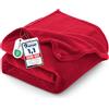 CozyLux Coperta Pile 230x270 cm Rosso | OEKO-TEX 100, Plaid Divano Matrimoniale in Flanella da 260 g/m², Regalo di Compleanno per Mamma Lei, Decorazione casa