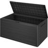 Casaria Baule da Esterno 280L XXL 116x43x55cm | Cassapanca, Richiudibile, 2 Maniglie, Effetto Legno, Multibox, Contenitore Cuscini, Bauli da Giardino, Portaoggetti