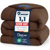 CozyLux Piumone Una Piazza e Mezza 200x200 cm Marrone per 4 Stagioni | Piumone Letto in Microfibra 300 g/m², Oeko-Tex 100, Trapunta Invernale con quattro occhielli, Lavabile in Lavatrice