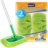 KEEPOW 2 Panni Lavabili per Swiffer Lavapavimenti - Asciutto & Bagnato | Panni Microfibra per Swiffer Scopa, Chenille, 5× Potere Pulente, Riutilizzabili per Swiffer Panni Catturapolvere, Lavabili