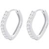 FAZKAR Orecchini Donna Argento 925 Orecchini Cerchio Piccoli,1 Paia Orecchini a Cerchio Orecchini Donna Zircone Cubico Orecchini Ipoallergenici per le Donne Ragazze 15mm