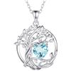 FANCIME Collana da donna con albero della vita, in argento Sterling 925, con ciondolo a forma di albero della vita, ideale come regalo per donne e ragazze, lunghezza: 40 + 5 cm