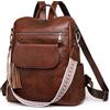 SUCIKORIO Pelle Zaino Donna Elegante, Borsa Zainetto Donna da Viaggio Antifurto Impermeabile Daypack Moderno Borsa Zainetto Lavoro Donna Cuoio Tasche Multiple per Viaggio, Lavoro, Scuola