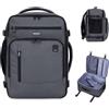 ECOHUB Zaino Ryanair 40x30x20, Zaino da Viaggio come Bagaglio a Mano Aereo | Cerniera SBS, Apertura a 180°, Scomparto per Laptop, Resistente all'acqua, Riciclato, Unisex, per Lavoro, Trekking, Grigio