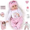 ZIYIUI Bambole Reborn Femmine 22 Pollici 55 cm Realistica Bambole Reborn in Silicone Bambole che Sembrano Vere Neonata Bello Ragazza Regalo di Natale Giocattoli