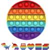 Bdwing Silicone Push e Pop Bubble Sensory Fiddling Toy, ansia di sollievo Finger Toy Autismo Bisogno Speciali Unpacking Stress Reliever per Bambini e Adulti (Color-Round)