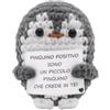 qianduoduo Pinguino Positivo Italiano,Pinguino di Supporto Emotivo | Mini Divertente Pinguino Positive Idea Regalo per Bambini, Famiglia,Coppia, Amici, Lavorata a Maglia by