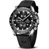 LN LENQIN Orologio Uomo Analogico Al Quarzo Da Polso Impermeabile 30M Con Datario - Orologio Da Lavoro Alla Moda in Pelle
