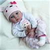 ZIYIUI Bambole Reborn Originale Femmina 22 Pollici 55 cm Realistico Bambole Reborn Toddler Morbido Silicone Vinilico Reborn Dolls Ragazzo Ragazza Giocattoli