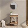 DEGHI Mobile bagno a terra 70 cm bronzo spazzolato e rovere con lavabo integrato - Axis
