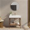 DEGHI Mobile bagno a terra 80 cm bronzo spazzolato e rovere con top lavabo - Axis