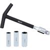 CCLIFE Chiave per Candele 4pz, 1/2'' La chiave a candela a T, Set di Chiavi per Candele 16mm 18mm 21mm, Lo strumento per la rimozione delle candele