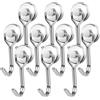 Anelueeoo 10 Pezzi Ganci Magnetici 16mm, Neodimio Ganci Magnetici Extra Forti Ruotabile Gancio Magnetico Calamite Potenti Per Cucina, Camera da Letto, Gadget, Armadietti, Ufficio, Frigoriferi, Barbecue