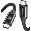 Silkland 40Gbps USB4 per Cavo Thunderbolt 4 1M, 8K/Dual 4K, Ricarica Rapida 240W, Compatibile con Thunderbolt 5, MacBook M4 Pro, SSD, Dock, USB-C
