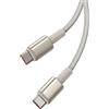 Baseus Cavo USB C 100 W 1 m, cavo di ricarica rapida PD da USB C a USB C, in lega di zinco tipo C per iPhone 17 16 15 14 13 12 Pro, Galaxy S25 S24 S23 S22 S21 Ultra, MacBook, iPad Pro